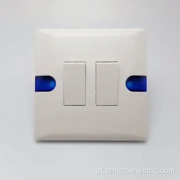 Soquete de interruptor de luz de parede 2 gangue 2 vias